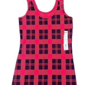 No Boundaries red plaid tank size S